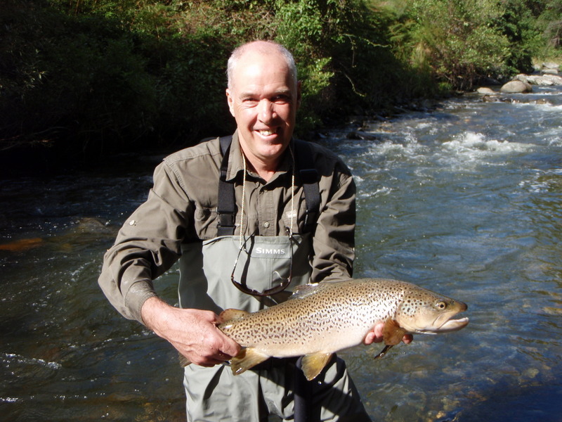 Fly fishing for trout in New Zealand