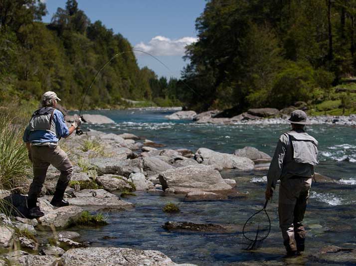 Trout fishing in New Zealand's South Island